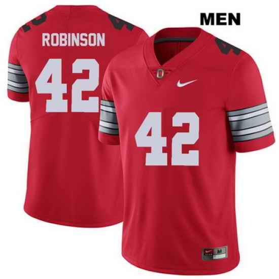 Bradley Robinson Nike Ohio State Buckeyes Stitched Authentic 2018 Spring Game Mens  42 Red College Football Jersey Jersey